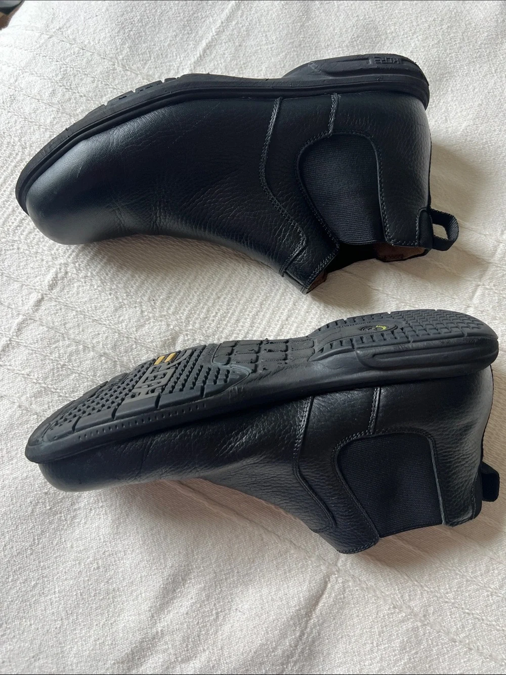 Florsheim Black Leather Chukka Boots, Steel Toe